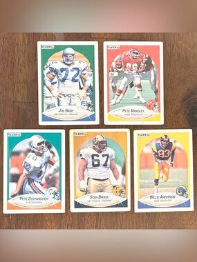 1990 Fleer Football Cards - Set of 5
